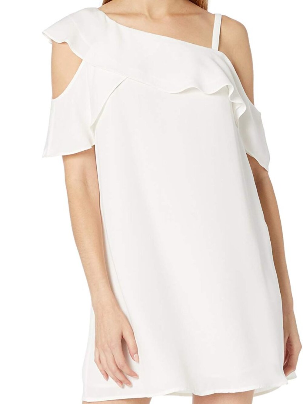 RACHEL Rachel Roy Womens Asymmetrical Cold Shoulder Cocktail Dress